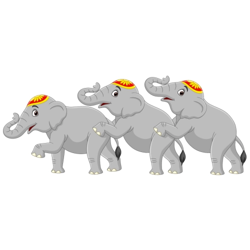 Party Supplies Carnival Circus Theme Elephant Parade Cutout